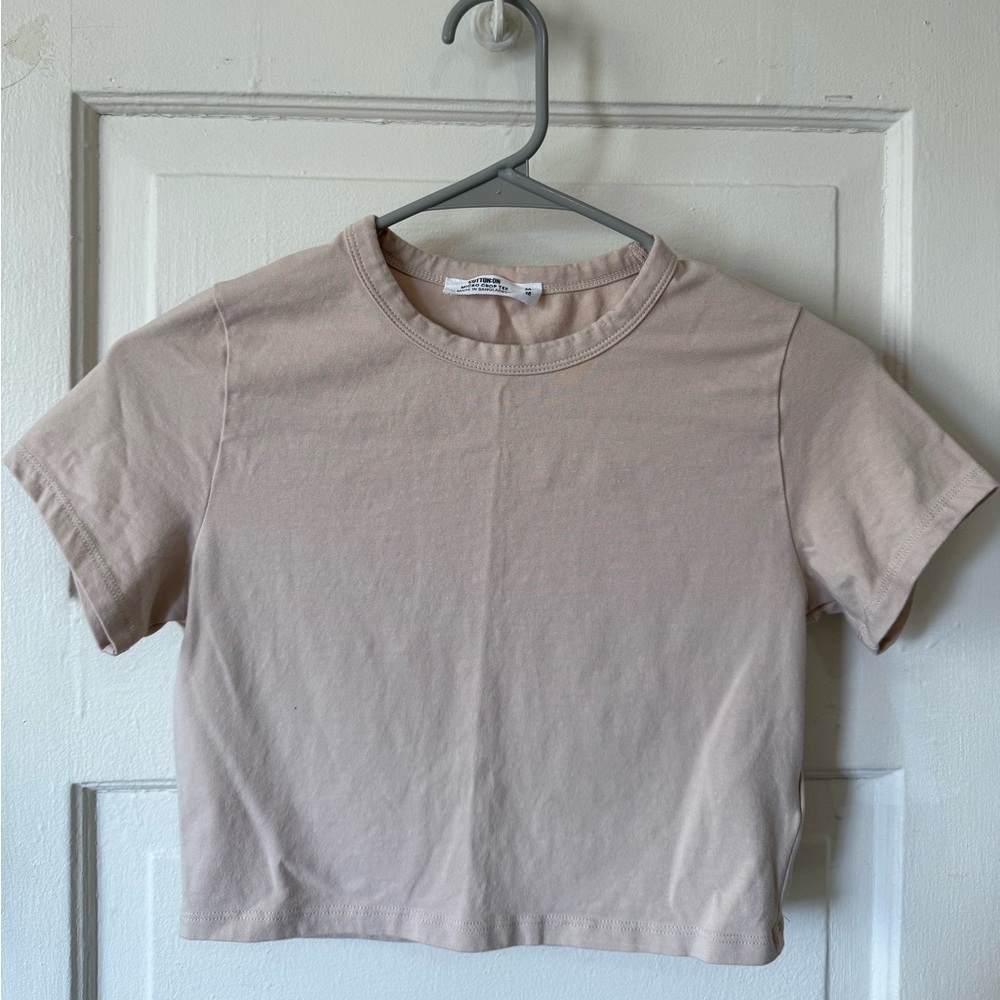 Cotton On Light Beige Short Sleeve Tee
